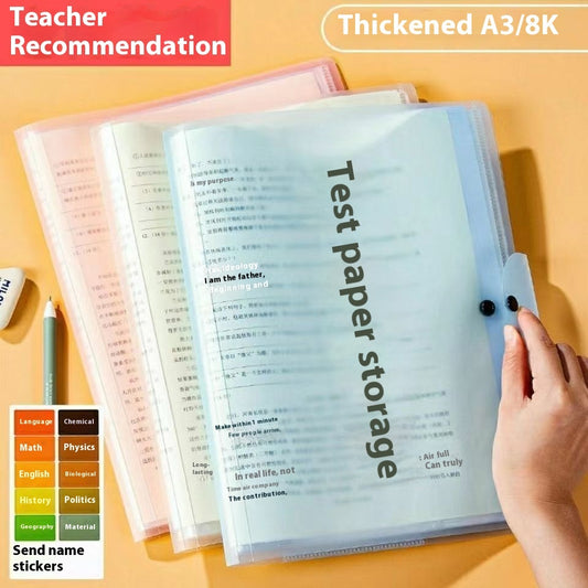 Student Exam Test Paper Storage Bag Study Award Document Organize Fantastic